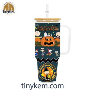 Snoopy It’s The Great Pumpkin Customized 40Oz Glass Tumbler