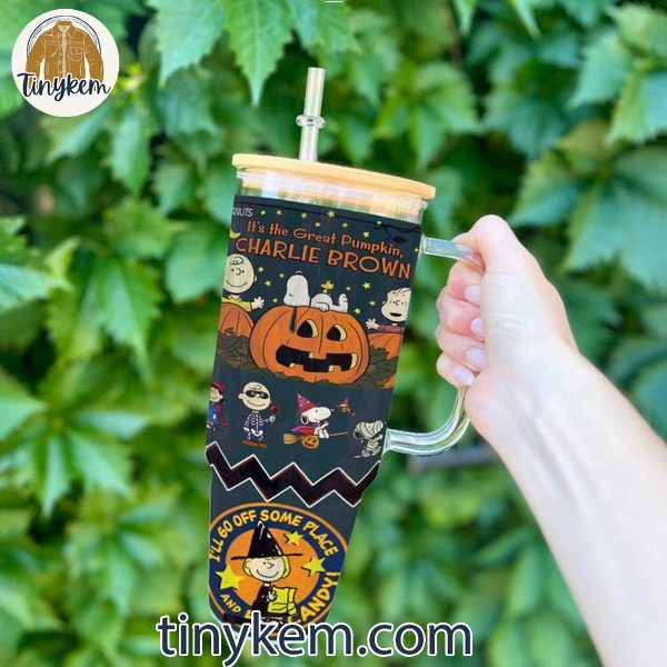 Snoopy It’s The Great Pumpkin Customized 40Oz Glass Tumbler