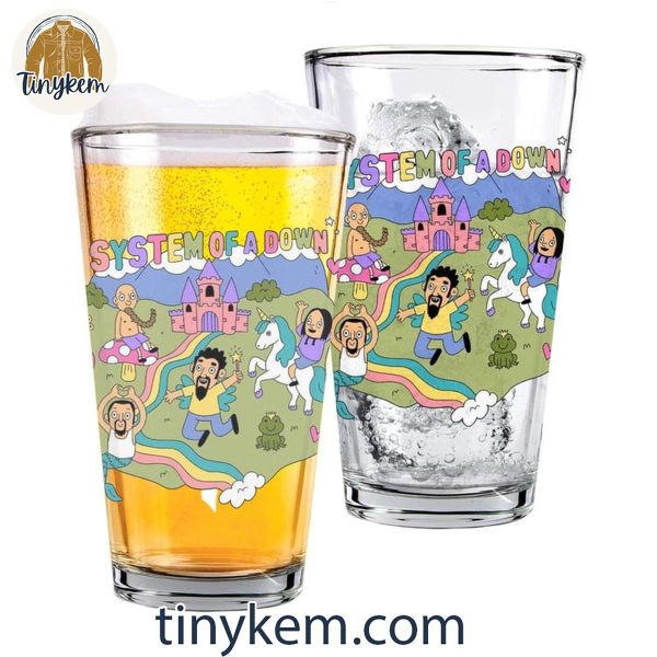 System Of A Down Chop Suey Beer 16oz Glass Cups