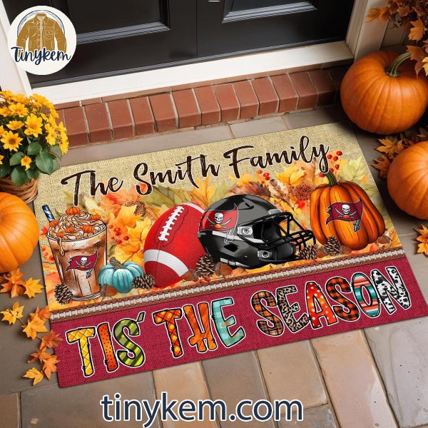 Tampa Bay Buccaneers Fall Tis’ The Season Customized Doormat