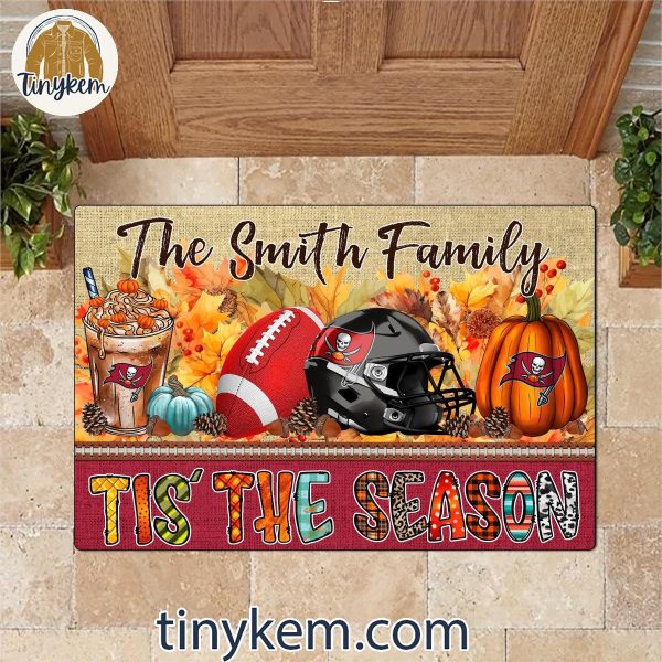 Tampa Bay Buccaneers Fall Tis’ The Season Customized Doormat