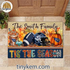 Tennessee Titans Fall Tis The Season Customized Doormat 3 LEXUf