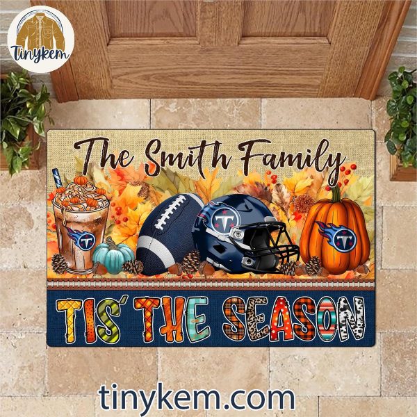 Tennessee Titans Fall Tis’ The Season Customized Doormat