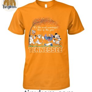 Tennessee Volunteers Fall Is The Most Wonderful Time Of The Year Disney Fan T-Shirt