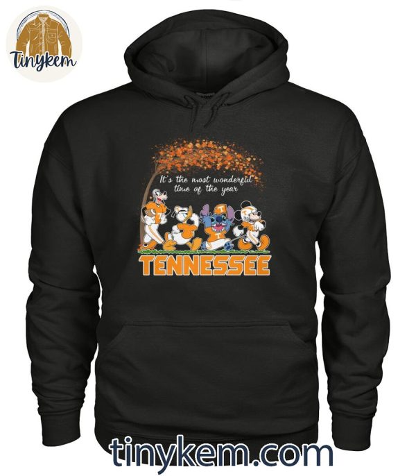 Tennessee Volunteers Fall Is The Most Wonderful Time Of The Year Disney Fan T-Shirt