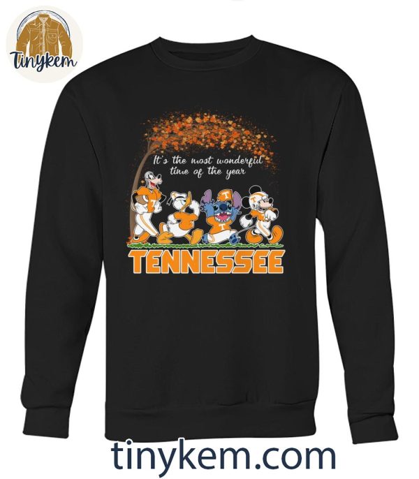 Tennessee Volunteers Fall Is The Most Wonderful Time Of The Year Disney Fan T-Shirt