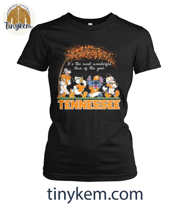 Tennessee Volunteers Fall Is The Most Wonderful Time Of The Year Disney Fan T-Shirt