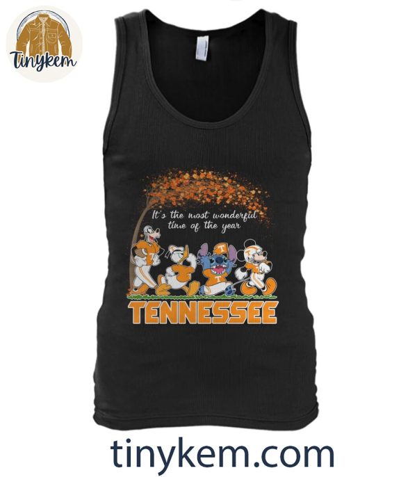 Tennessee Volunteers Fall Is The Most Wonderful Time Of The Year Disney Fan T-Shirt