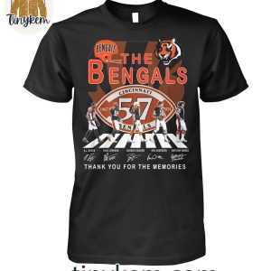 The Bengals Legends Of Cincinnati Bengals 57 Years Of Memories T-Shirt