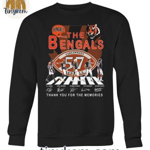 The Bengals Legends Of Cincinnati Bengals 57 Years Of Memories T Shirt 2 b4MAG