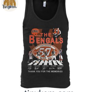 The Bengals Legends Of Cincinnati Bengals 57 Years Of Memories T Shirt 4 56MCM