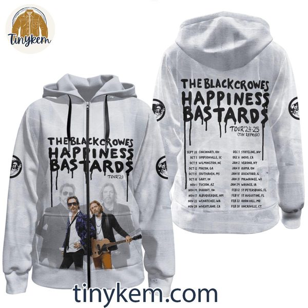 The Black Crowes Happiness Bastard 2025 Tour Unisex Hoodie, T-Shirt, Sweatshirt