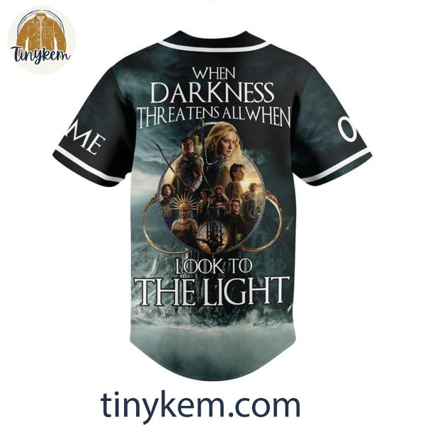 The Rings Of Power Look To The Light When Darkness Threatens Customized Baseball Jersey