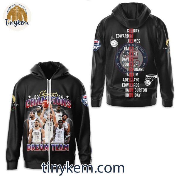 USA Basketball Dream Team Olympic 2024 Champions Unisex T-Shirt, Sweatshirt, Hoodie Black