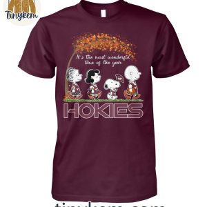 Virginia Tech Hokies Snoopy Fall Is The Most Wonderful Of The Year Shirt