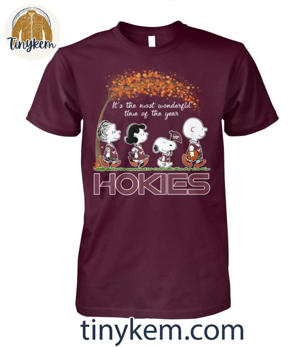 Virginia Tech Hokies Snoopy Fall Is The Most Wonderful Of The Year Shirt