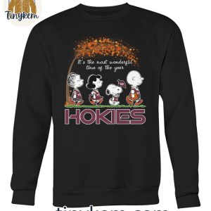 Virginia Tech Hokies Snoopy Fall Is The Most Wonderful Of The Year Shirt 3 hrzA0