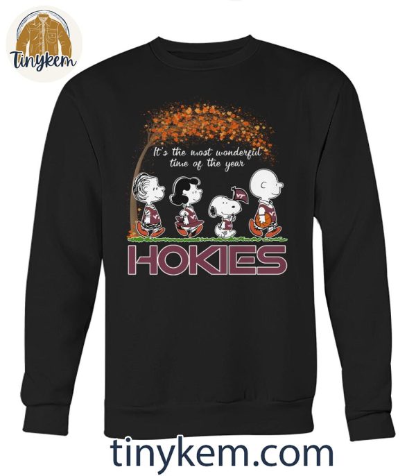 Virginia Tech Hokies Snoopy Fall Is The Most Wonderful Of The Year Shirt