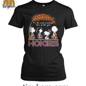 Virginia Tech Hokies Snoopy Fall Is The Most Wonderful Of The Year Shirt 4 YbdXI