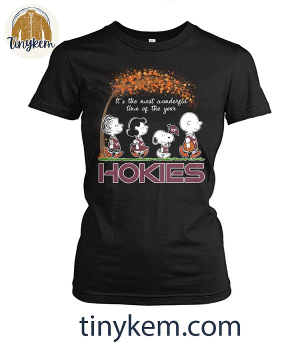 Virginia Tech Hokies Snoopy Fall Is The Most Wonderful Of The Year Shirt