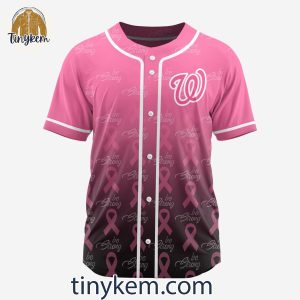 Washington Nationals Fight Breast Cancer Customized Baseball Jersey